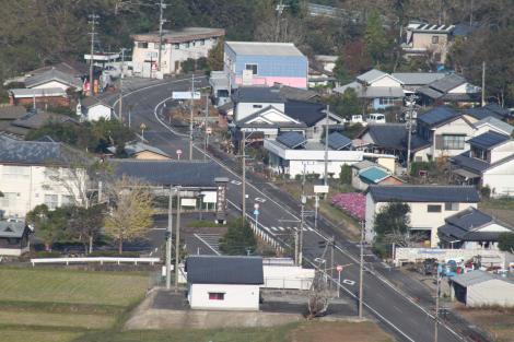 石河内地区の住宅街の風景を上から撮影した写真