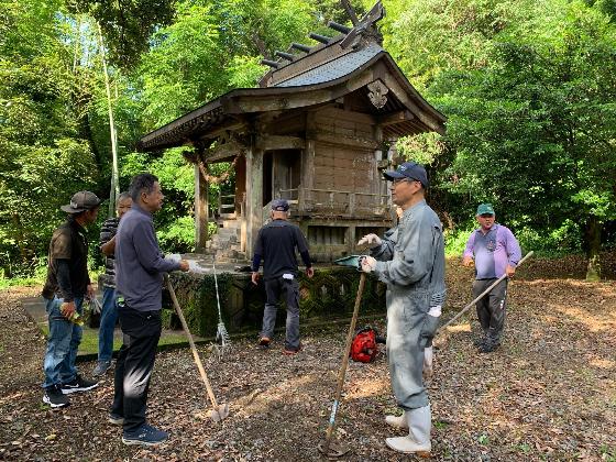 水分神社清掃