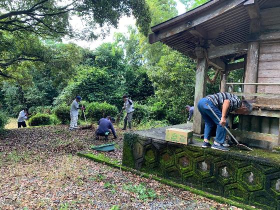 水分神社清掃